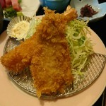 お食事処 大原 - 鯵フライと海老フライ