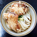 手打ちうどん ひさ枝 - とりの竜田揚げぶっかけ冷（ぶっかけ冷+とり竜田揚げ）