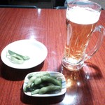 ばんちょう - ビールと通しの枝豆