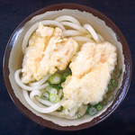 のぶ屋 - とり天うどん（かけ+とり天）