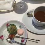 レストラン コバヤシ - びっくり干し菓子にわらび餅のカスタードが