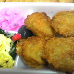 日の丸弁当 - ホタテフライおかず　2011/5/31ver