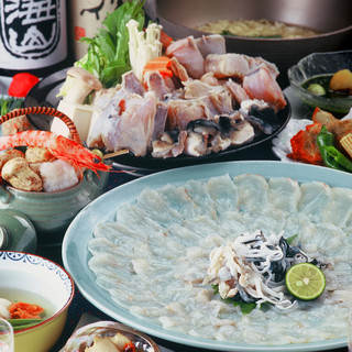 天草直送の旬の鮮魚を厳選。カワハギの活き造りは絶品。