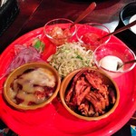 ボッコクフジハラショウテン - チリコンカルネとポーク、野菜など