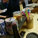 カウンターに惣菜群