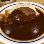 カレー香房 - ハンバーグカレー 1000円。
