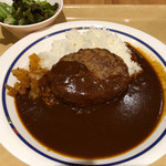 カレー香房 - ハンバーグカレー 1000円。