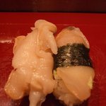 寿司栄 - 白貝とバイ貝