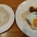 キッチン水野 - 和風ハンバーグ目玉焼き付き1000円