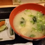 花のれん - このお味噌汁、優しいお味ですよ。美味しい。