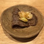 焼肉すどう - ほほ肉　酢葱ラー油で