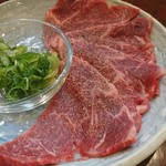 肉料理 大森 - 焼きしゃぶ  (神戸牛A5ロース)