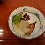 蓬左茶寮 - 肴：スミイカ 炙りと造り