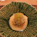 虎白 - 冷し物：松葉蟹 焼き茄子 白味噌1