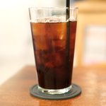 Cafe Papier - サンドイッチセット 800円 のアイスコーヒー