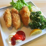 Tanakaya - 期間限定・牡蠣フライ定食 650円（税込）。　　　　　　2018.02.23