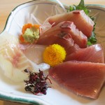 田仲家 - 刺身定食 650円（税込）。　　　　　　　　2018.02.23