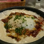 イタリア食堂amico - 蒲原牛石焼パスタ