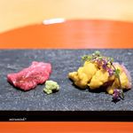 肉屋 雪月花 NAGOYA - 伊勢海老とカブリ　なめろう　羽立の雲丹