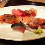 鯖、蛍烏賊、牡丹海老、大トロ、中トロ、ハマチ