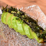 raw seaweed avocado