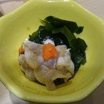 まわる寿司　博多魚がし - たいらぎ貝のひもの小鉢￥490