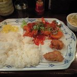 金明飯店 - エビチリ定食(この日は日替わり故、\550円ﾗｯｷｰ☆)