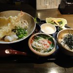 釜出しうどん　こと平 - 本日のランチA　1100円　うどん大盛りなんで、100円増しです