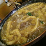 Mendokoro Takechan - 揚げカレー丼とビール（お腹満腹）