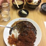 ラーメン とんかつ 忠 - 2018年2月。カツカレーとカツ丼。