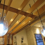 伊勢鮨 - 照明のガラスも小樽らしい雰囲気(2018年2月)