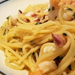 ハシヤ - 海老とイカ入りペペロンチーノ