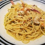 ハシヤ - 海老とイカ入りペペロンチーノ全景