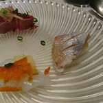 かわ村 - 旬の 鮮魚前菜の盛り合わせ5種