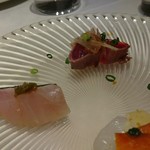 かわ村 - 旬の 鮮魚前菜の盛り合わせ5種