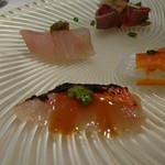 かわ村 - 旬の 鮮魚前菜の盛り合わせ5種