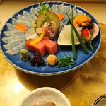 彩懐石 わらび高砂 - てっさ、ハタ、鮪、いか
