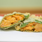 雲丹大葉巻き：カットしていただけました