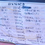 麺処 まるよし商店 - 2011年5月現在のメニュー