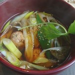 かぶらや - 鴨つくね汁