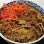 Yoshinoya - 牛丼並+生卵+紅生姜