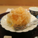 青華こばやし - 29年12月　ルレクチェかき氷　紅茶シロップ