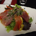 湖泉荘 - お造り。信州サーモンがメ～ン