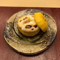 銀座 小十 - 柚子釜 白子、平目