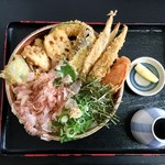 大地のうどん - 【野菜天ぶっかけ(630円)】上から