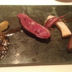 フィオッキ - 長良川の天然鴨 チーズとかんずりのパテと筍