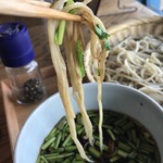 そば舎 あお - 芹とごぼうの温かい付け汁