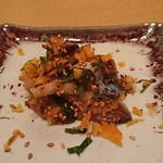 鮨処よしな - 鯖の沢庵和え