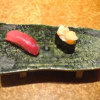 鮨　銀座　鰤門 - 本マグロの赤身と小柱ですな。