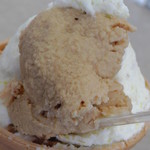 アイス工房 ツースリー - 菊アイスクリーム（320円）＋サービス（モカコーヒー）